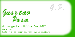 gusztav posa business card